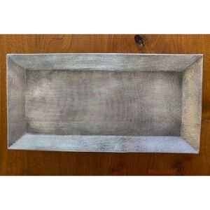 Pottery Barn Tray Silver Textured color